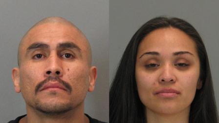 Roland Ramirez and Franchesca Galope were arrested after leading officers on a short pursuit Saturday.