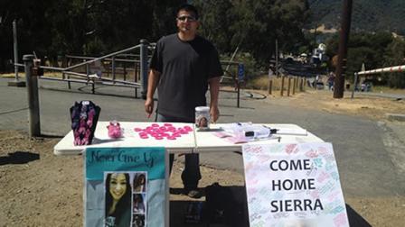 Volunteers hoping to find missing 15-year-old Sierra LaMar of Morgan Hill had to settle for a booth outside the Gilroy Garlic Festival.