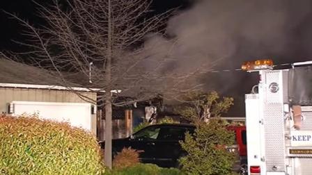 Firefighters battled a fire at a home in Saratoga