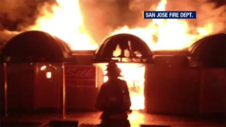 Fire at Silk Day Spa and Salon in San Jose. (Image courtesy of San Jose Fire Department)