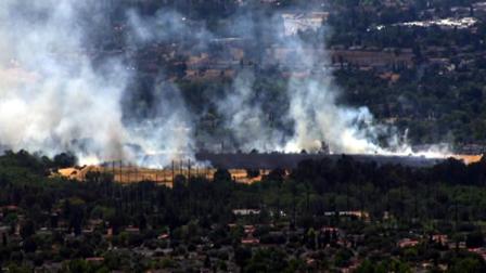 San Jose grass fire
