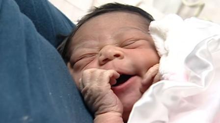 Wrinkled newborn baby
