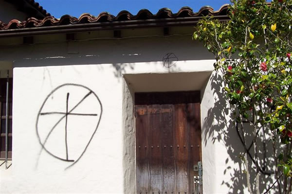 Police are investigating extensive vandalism...