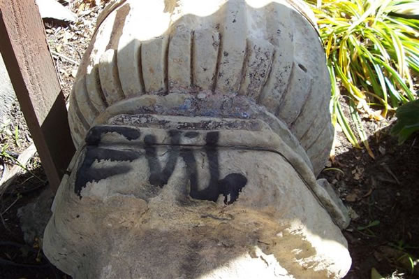 Police are investigating extensive vandalism...