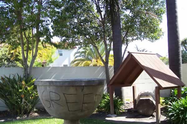 Police are investigating extensive vandalism...
