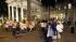 Hotel guests from the Moana Surfrider evacuate
