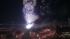 Fireworks along the waterfront of the...