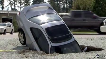 An 8-foot sinkhole swallowed the car of a San Francisco man this week.