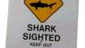 Shark attack warning sign
