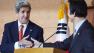 U.S. Secretary of State John Kerry and South Korea Foreign Minister Yun Byung-se shake hands during a joint press conference in Seoul, South Korea, Friday, April 12, 2013.