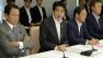 Japanese Prime Minister Shinzo Abe speaks during a joint-meeting by Nuclear Emergency Response Headquarters and Nuclear Power Disaster Management Council.