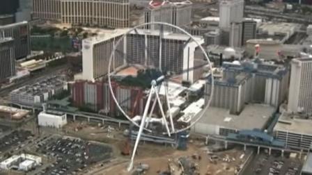 Worlds largest Ferris wheel under construction in Las Vegas.