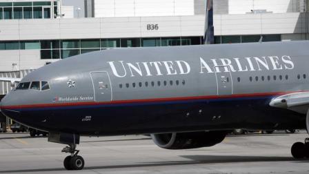 A United Airlines plane.