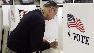 California voter casts his ballot.