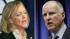 Meg Whitman and Jerry Brown