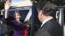 Republican U.S. Senate candidate Carly Fiorina, waves to supporters while her husband, Frank, right, holds open the door of a waiting vehicle as they leave a campaign event in Sacramento, Calif., Wednesday, Oct. 28, 2010.
