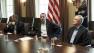 President Barack Obama meets with Senate Majority Leader Harry Reid of Nev., right, and House Speaker John Boehner of Ohio, left, in the Cabinet Room of the White House, Saturday, July 23, 2011, in Washington, to discuss the debt. (AP Photo/Carolyn Kaster) 