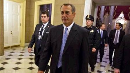 House Speaker John Boehner of Ohio walks of the floor of the House chamber on Tuesday, Dec. 20, 2011, in Washington.