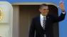 President Barack Obama steps off Air Force One at SFO.