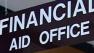 Financial aid office sign