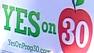Yes on Proposition 30 sign