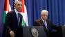 U.S. President Barack Obama and Palestinian President Mahmoud Abbas during their joint news conference at the Muqata President Compound in the West Bank city of Ramallah, Thursday, March 21, 2013. (AP Photo/Pablo Martinez Monsivais)