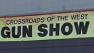 Sign for the Crossroads of the West gun show