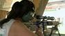 Woman at a shooting range