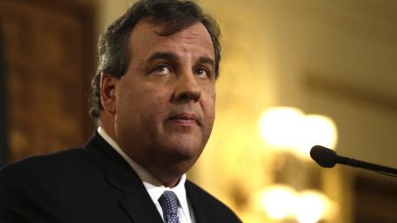 This photo taken Jan. 14, 2014, shows New Jersey Gov. Chris Christie delivering his State Of The State address at the Statehouse in Trenton, N.J.