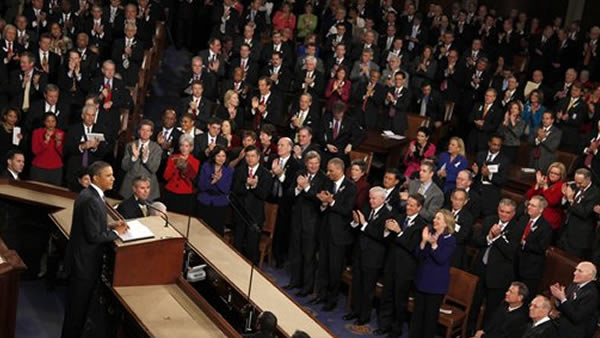 President Barack Obama gestures on Capitol Hill...