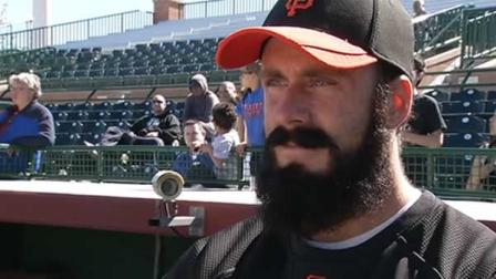 San Franciscos favorite bearded pitcher Brian Wilson.