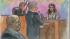 Ex-mistress: Bonds blamed steroids for injury :: Barry Bonds and Kimberly Bell in a courtroom sketch