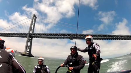 Tom Cruise on Team New Zealands boat