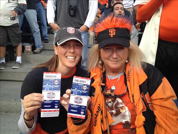 Giants fans with at 2012 World Series, Game 1...