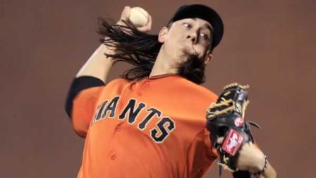 San Francisco Giants starting pitcher Tim Lincecum throws to the Los Angeles Dodgers during the fifth inning of a baseball game in San Francisco, Friday, Sept. 9, 2011. (AP Photo/Marcio Jose Sanchez)