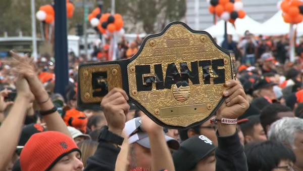 SF Giants World Series celebration at Civic Center Plaza