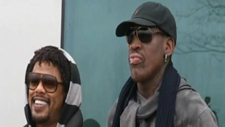 Dennis Rodman poses for photos in North Korea