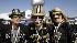 New Orleans Saints fans are seen outside Sun Life Stadium before the NFL Super Bowl XLIV football game.