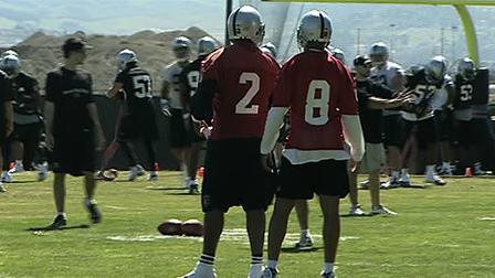 Three-day minicamp starts with both JaMarcus Russell and new quarterback Jason Campbell.