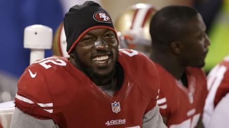 San Francisco 49ers linebacker Patrick Willis (52) smiles on the bench during the second half of an NFL preseason football game against the San Diego Chargers in San Francisco, Thursday, Aug. 30, 2012. (AP Photo/Marcio Jose Sanchez)