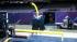 Crews at the Superdome tear down the goalpost...