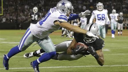 Oakland Raiders wide receiver Brice Butler and the Cowboys