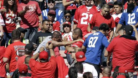 Fan violence at the San Francisco 49ers game.