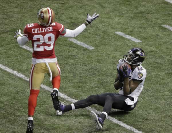 Baltimore Ravens wide receiver Jacoby Jones (12)...