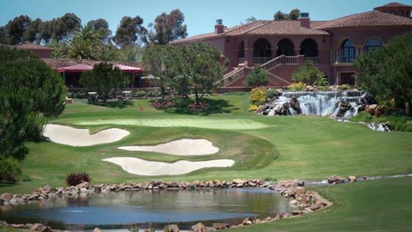 The 337-4162 yard, 18th hole and waterfall at The Grand Golf Club.