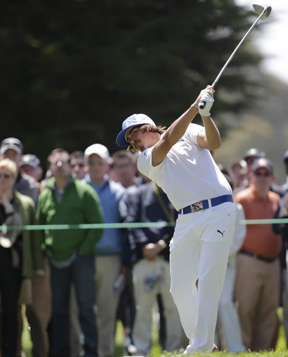 Rickie Fowler during the second round of the...