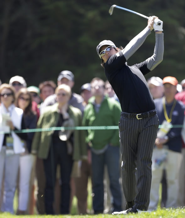 Ryo Ishikawa, of Japan, during the second round...
