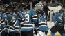 San Jose Sharks congratulate goalie Antti Niemi