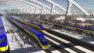 Artists rendering of a high-speed train station