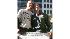 Two men rally outside the federal courthouse in...